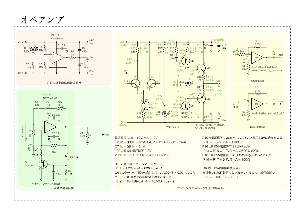 オペアンプの回路図