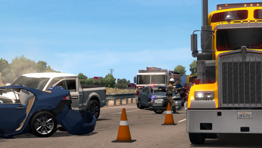 交通事故による車線規制